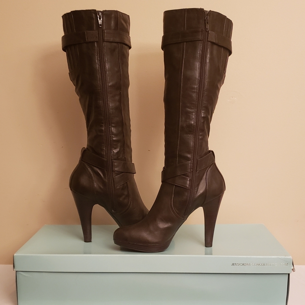 Knee high leather boots